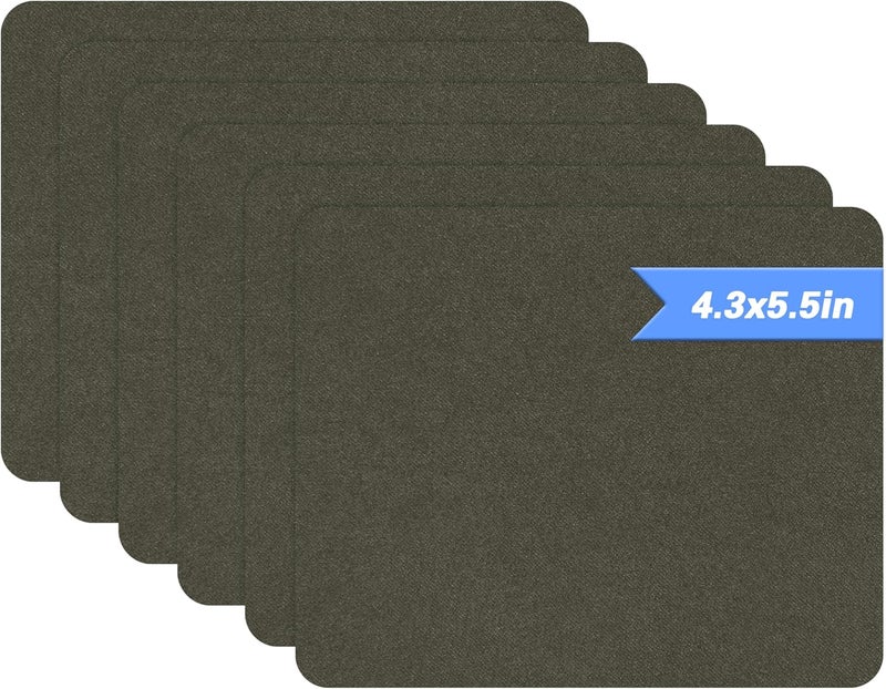 Azobur Sofa Fabric Repair Patch, 6 Piece Microfiber Patches, Self Adhesive Fabric Sofa Patch Repair Fabric, Luxurious Look, Quick Fix Sofa.（Olive Green） - Image 1